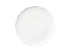 image of Libbey 977709111 Astor Plate – 11" Round Porcelain Plate, Scalloped Rim, Microwave Safe - 12/Case