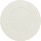 image of Schonwald 9820073 Round Porcelain Plate, 9" Diameter x 7/8" Height, Embossed Rim - 6/Case