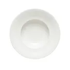 image of Schonwald 9820124 - 8 oz Round Deep‑Rim Porcelain Plate, 9‑½" Diameter, Dishwasher Safe, 6/Case