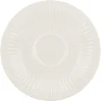 image of Schonwald 9826958 AD Round Porcelain Saucer, 5-1/8" Dia x 3/4" H, Embossed Vibes Design - 12/Case