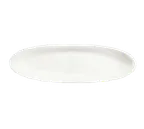 image of Reserve By Libbey 987659317 - Oval 18" x 5.5" Silk Porcelain Platter Vitrified Flared Edge - 12/Case