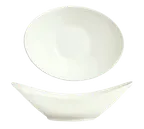 image of Reserve by Libbey 987659323 Oval 10oz Porcelain Bowl Silk Finish 7½"L x 5¾"W x 2⅜"H - 24/Case