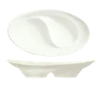 image of Reserve by Libbey 987659358 - Porcelain Bowl 6-3/4" x 3-3/4" x 1-1/4" 2-Comp Silk Finish - 36/Case