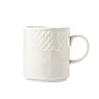 image of Libbey 999013572 China Mug – 12 oz White Porcelain, Embossed Eos Pattern, Stackable – 36/Case