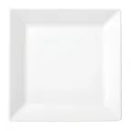 image of Libbey 999023136 Square China Plate 8.5" x 8.5" Porcelain Lunar White Rigel Microban Glaze - 12/Case