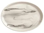 image of Reserve by Libbey 999533008 Oval Platter, 13" x 9.5" Fully Vitrified Porcelain, Smoke Finish - 12/Case