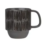 image of Libbey AFAR-4G China Mug – 12‑Ounce Gray Stoneware, Dishwasher Safe, 3 7/8" H x 4 7/8" W - 12/Case