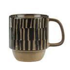image of Libbey AFAR-8C Mug – 12‑Ounce Stoneware, Tribal, Safe, 3"7/8 H × 4"7/8 W × 3"3/8 D – 12/Case