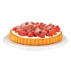 image of APS Germany APS 00468 - White Melamine Cake Tray, 12¼" Dia x 1⅝" H Stackable Non‑Slip - 5/Case