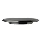 image of APS Germany APS 00469 - Black Melamine Round 12¼" x 1⅝" Cake & Pie Stand, Stackable - 5/Case