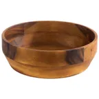 image of APS Germany APS 00796 - Acacia Wooden Bowl, 101 oz (10"5/8" Dia x 3"3/8" H), Waterproof - 12/Case
