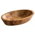 image of APS Germany APS 00843 - Oval Bowl, 1.5 oz, 4½" L x 3" W x 1" H, Olive Finish, Olive Wood - 1/Case