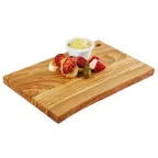 image of APS Germany APS 00871 Oval Wood Board 11-7/8" L x 8" W x 3/4" H Olive Finish Wash Only - 1/Case
