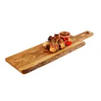 image of APS Germany APS 00873 Wooden Serving Board 20"1/8" x 5"7/8" x 1/2" Olive with 4"3/8" Handle - Case