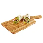 image of APS Germany APS 00877 Oval Wooden Serving Board 15"¾ x 7"⅞ x ½" Olive with 3½" Handle - Case