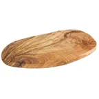 image of APS Germany APS 00906 Oval Wooden Serving Board 13.75" L x 8" W x 0.5" H Olive Hand Wash - 1/Case