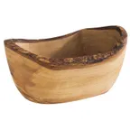 image of APS Germany APS 00907 Olive Wood Bowl, 5"x3"x2.5", 6.7 oz Organic Oval, Hand Wash Only - 1/Case
