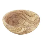 image of APS Germany APS 01012 - 16oz Olive Wood Bowl, 6" Diameter x 2-3/8" Height, Hand Wash Only - 1/Case