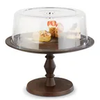image of APS Germany APS 06512 Cake Cover 11.875" Dia x 4.5" H Polystyrene Chrome Knob Safe - 1/Case