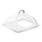 image of APS Germany APS 11022 Clear Display Cover GN 1/2 13.25" x 10.88" x 6.75", Zinc Handle - 1/Case