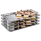 image of APS Germany APS 11300 - Serving Tray 20" x 12" x 2¼", 18/10 Stainless Steel Handled - Case