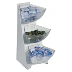 image of APS Germany APS 11444 3‑Tier Condiment Caddy Rack, 8"3/8" x 6"3/8" x 16"1/4", Satin Stainless Steel - 1/Case