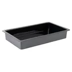image of APS Germany APS 11616 - GN 1/1 Plastic Food Pan, 20"7/8 x 12"7/8 x 3"3/8, Black Polystyrene - 1/Case