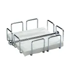 image of APS Germany APS 11763 Napkin Holder, 7½" x 7½" x 2⅝" Chrome Steel, Low Bar Holds 50 Napkins - 24/Case