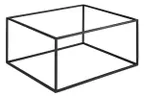 image of APS Germany APS 15505 Buffet Stand, 12‑7/8" L x 10‑1/2" W x 6‑1/2" H, Black Metal Riser - 1/Case