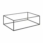 image of APS Germany APS 15506 Buffet Stand GN 1/3 & 2/3 14"x12-7/8"x7" Rectangular Metal Black - 1/Case