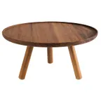 image of APS Germany APS 15621 - Acacia Wood Riser, 12" Dia x 6" H, Brown Waterproof Finish - 1/Case