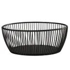 image of APS Germany APS 30422 - Oval Metal Serving Basket, 7"-7/8" L x 6" W, Black Svart Finish, Stackable - 1/Case