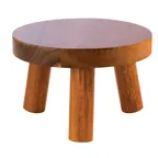 image of APS Germany APS 33255 - Round Buffet Stand, 6" Dia x 4" H, Acacia Wood, Caramel Finish - 1/Case