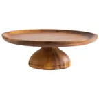 image of APS Germany APS 33292 Cake Stand, 9½" Diameter x 3⅛" Height, Acacia Wood, Waterproof - 1/Case