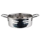 image of APS Germany APS 40187 - Round 5" Serving Pot, 18.5 oz Stainless Steel, Dishwasher Safe - 1/Case