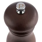 image of APS Germany APS 40573 Pepper Mill - 2.5" x 9" Stainless Steel & Dark Brown Beechwood, Grind - 1/Case