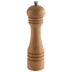 image of APS Germany APS 40576 - Salt Mill, 2.5" Dia x 9" H, Stainless Steel Beechwood, Brown, Grind - 1/Case