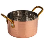 image of APS Germany APS 40730 Serving Pot, 10 Oz Round 3½" Dia x 2⅛" H, Copper‑Aluminum Finish - 1/Case