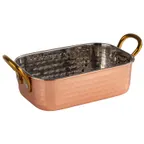 image of APS Germany APS 40736 - Rectangular 5.2 Oz Pot, 5"5/8" x 3"3/4" x 1"3/4", Aluminum Finish - 1/Case