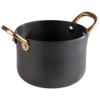 image of APS Germany APS 40740 - 20.2 oz Serving Pot, 4.5" Dia x 3.125" H, Grey Aluminum Finish - 1/Case
