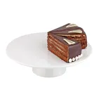 image of APS Germany APS 83890 - 12¼" White Melamine Cake Plate, 3¼" Height, Stackable Round Stand - Case
