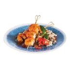 image of APS Germany APS 84675 - 10.5" Round Melamine Plate, Blue Ocean, Dishwasher, 7/8" Height - 1/Case