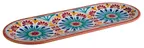 image of APS Germany APS 84686 - Arabesque Oval Melamine Platter 15" x 6-1/8" x 7/8", Terracotta Design - 12/Case