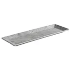 image of APS Germany APS 84824 Serving Tray, 12" x 4" Melamine, Gray Concrete Pattern, Stackable - Case