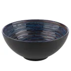 image of APS Germany APS 85037 - 1 Qt Round Melamine Bowl, Grey/Blue, 7¼" Dia x 3⅛" H - Case