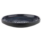 image of APS Germany APS 85056 - 9" Round Melamine Plate, Two‑Tone Grey/Blue, High Rim Dishwasher Safe - Case