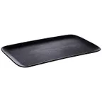 image of APS Germany APS 85067 Tray, 20" x 12.75" Black Melamine, Stackable, Dishwasher Safe - Case