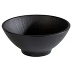 image of APS Germany APS 85069 - 16 oz Ramen Bowl, 6.375" Dia x 2.5" H, Black Melamine, Stackable - 6/Case