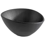 image of APS Germany APS 85093 - Black Melamine Bowl, 16.9 oz 0.5 qt, 7.5"L x 6.5"W x 3.5"H - 6/Case