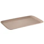 image of APS Germany APS 85400 - Nero Rectangular Tray 20" x 12.75" x 1", Melamine Oatmeal Matte - 4/Case
